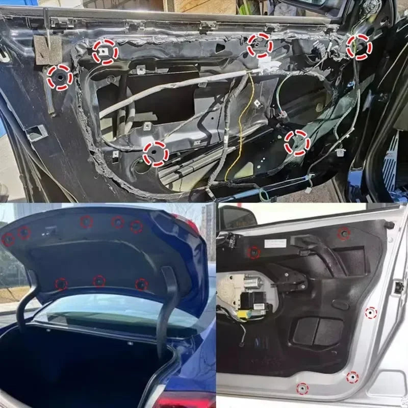 100/50pcs Car Plastic Fairing Rivet Setting Panel Fastener Clips 3 Size Mix Push Pin Auto Fastener 6mm 7mm 8mm Interior