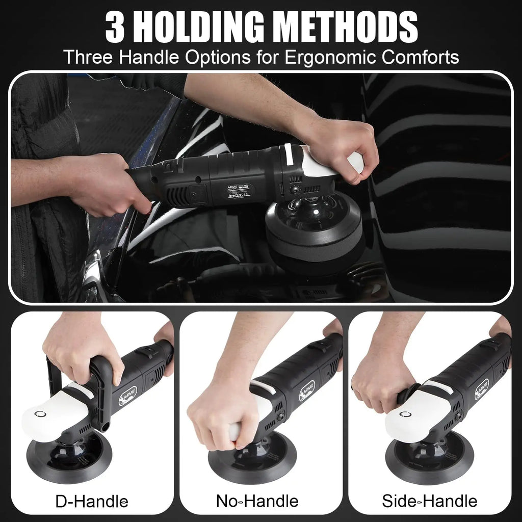 AUTIWOZ 6 Inch Rotary Car Polisher Kit 1000-3800RPM with 6 Variable Speeds for Car Detailing Buffing and Waxing