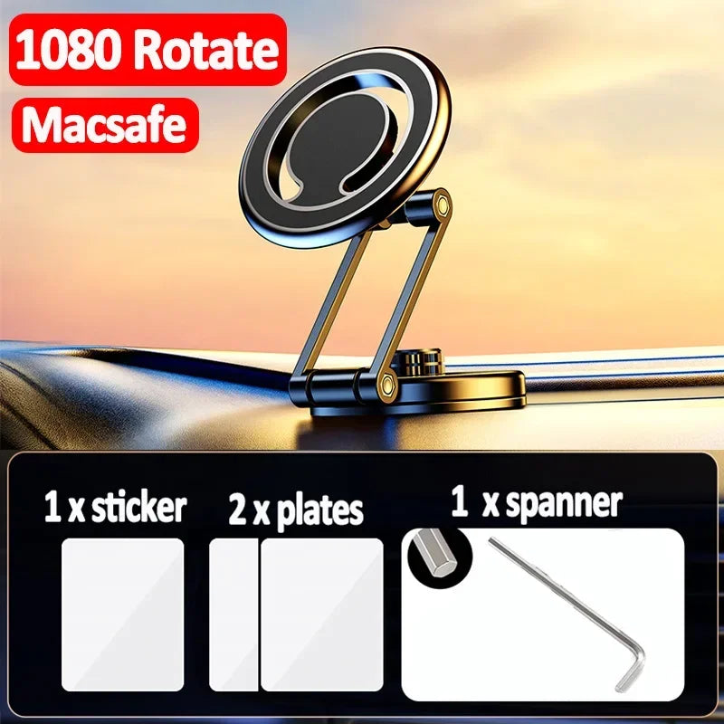 Car Navigation Bracket Magnetic Car Phone Holder Stand for Macsafe iPhone 12-16 Pro Max Car Air Vent Clip Cellphone Mount