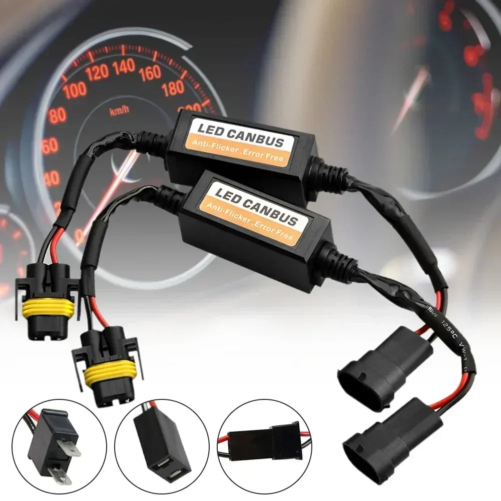NEW 1/2/4PCS LED Canbus Car Headlights Error Free Resistor for SUV Fog Lights H4 H7 H1 H11 9006 9007 Adapter Anti-Flicker Tools