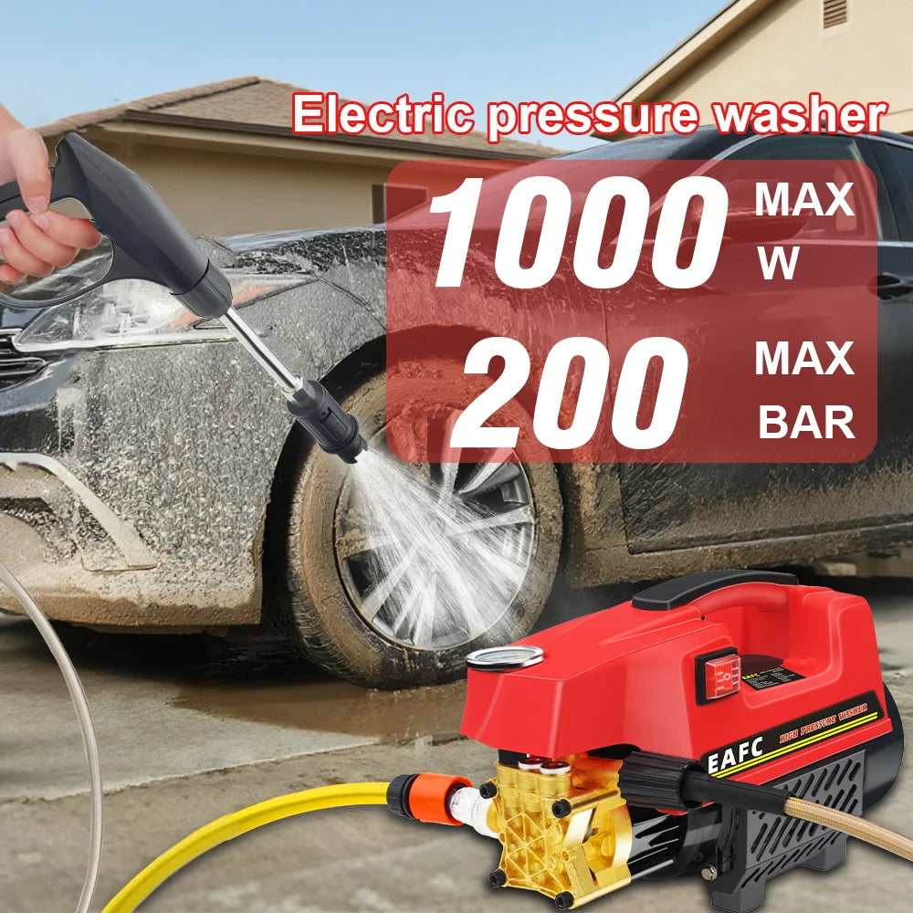 Newest 1000W High-Pressure Car Washer Car Wash Machine Powerful High Pressure Garden Cleaning Electric Water Gun For Home Floor