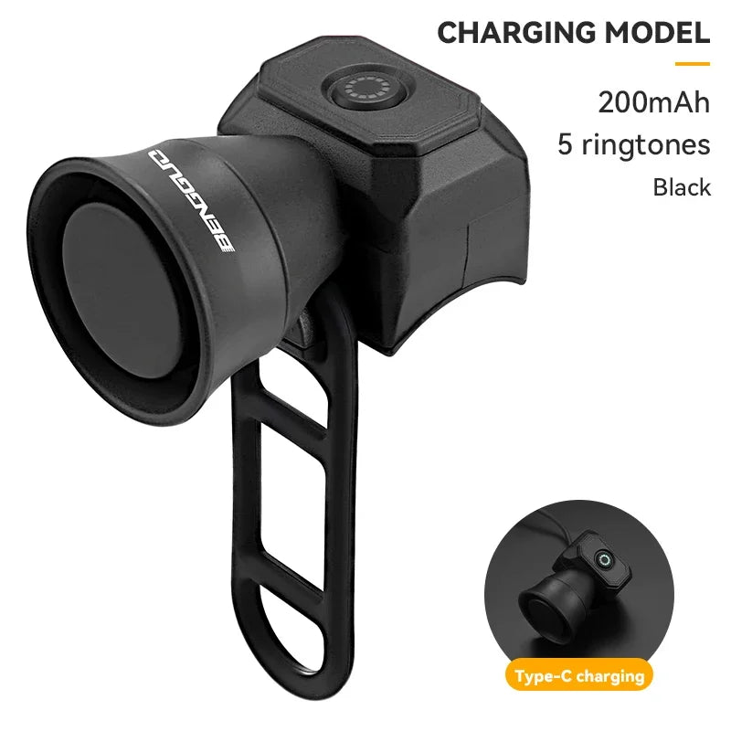IP4X Waterproof Bicycle Mountain Bike Horn 120 db Battery/Charging Bike Bell Children's Scooter Baby Stroller Balance Car Horn