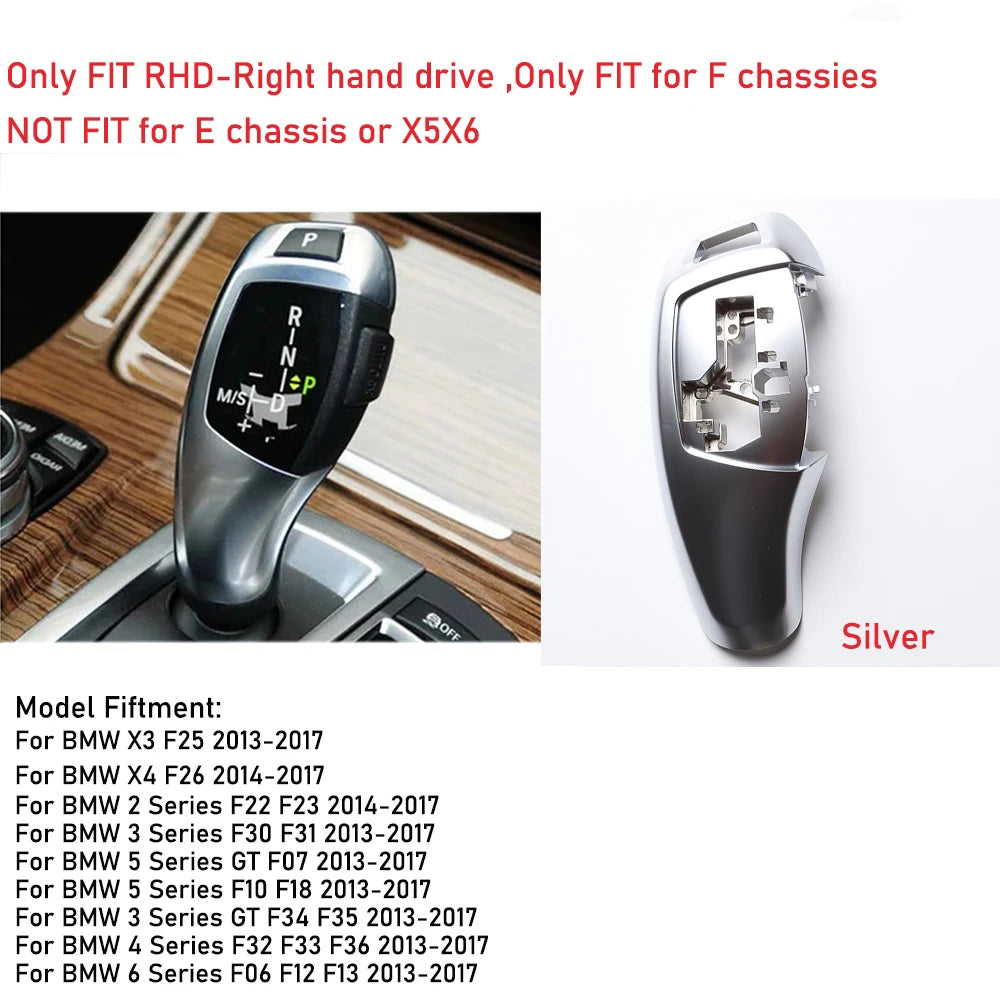 Interior Replacement Gear Shift Knob Cover For BMW F30 F31 F32 F33 F34 F36 F07 F10 F11 F12 F06 Gear Shifter Lever Head Panel
