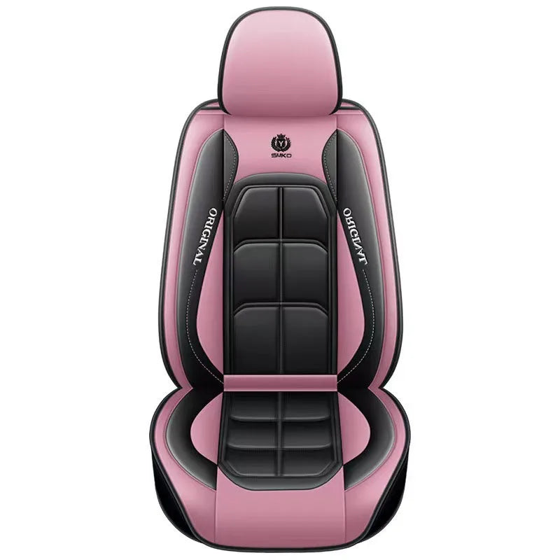 All inclusive seat cover, full leather car seat cushion, single seat driver and passenger seat cover, all season universal pad