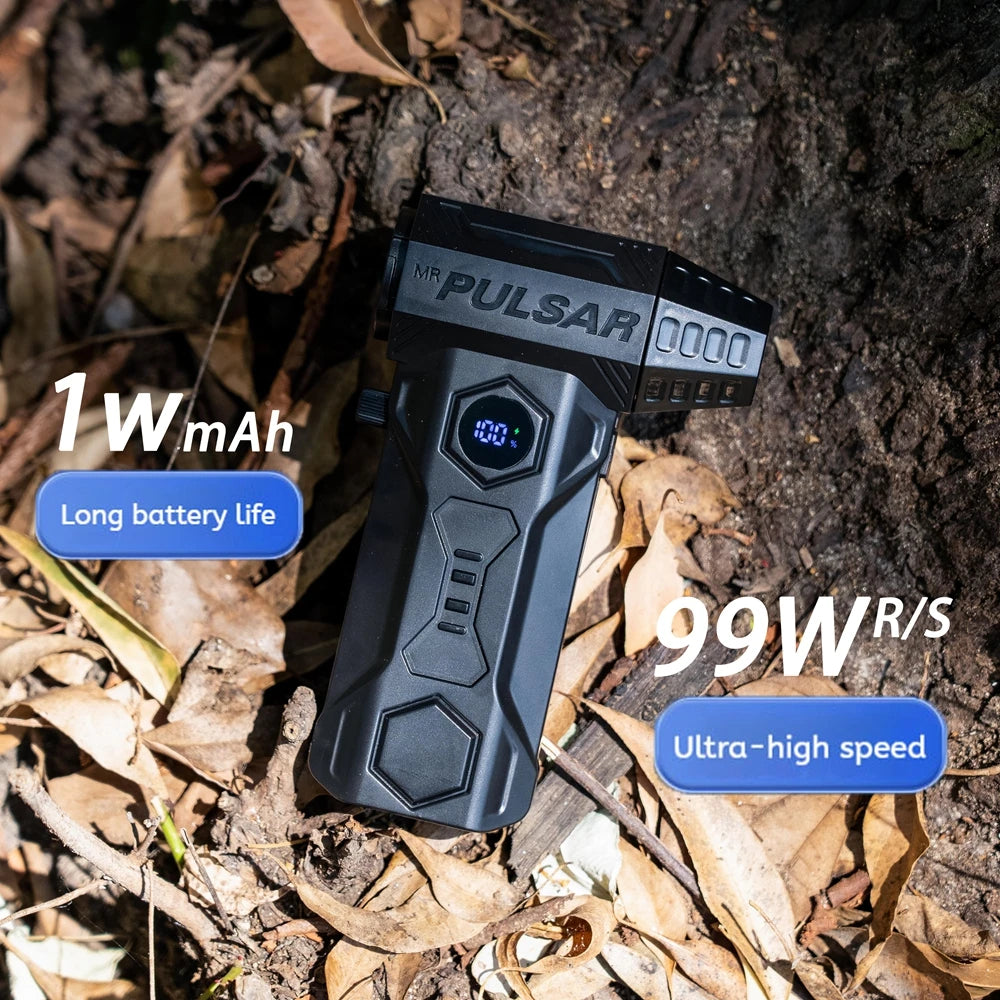 990000RPM Turbo Jet Blower Strong Blowing Force Small Vacuum Cleaner Blower Car Cleaning Water Dry 10000mAh Battery Air Blow Gun