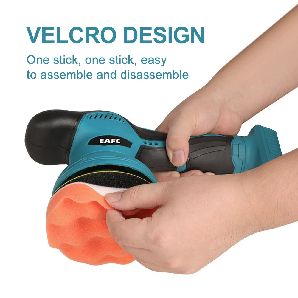 EAFC Cordless Rechargeable Buffer Polisher Portable Polishing Machine6 Gears Metal Waxing For Makita 21V Battery(No Battery)