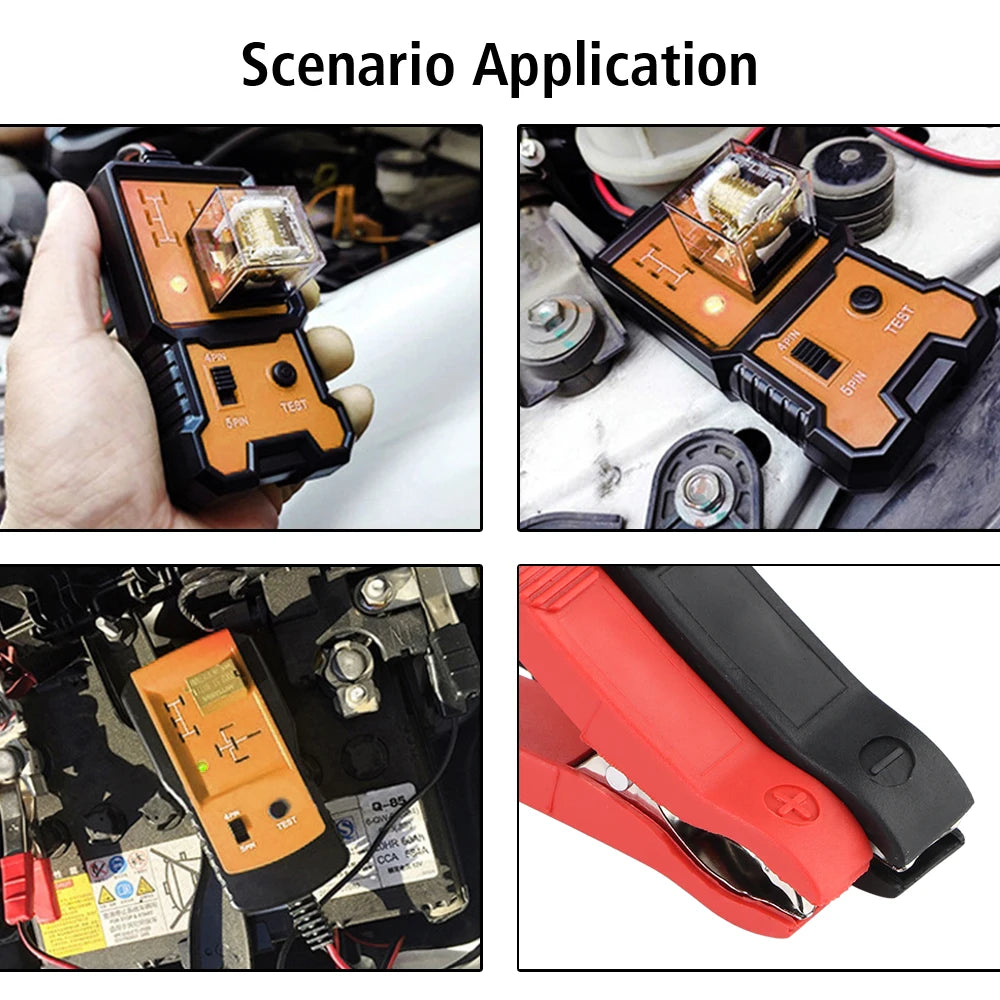 Car Battery Checker Voltage Tester Car Relay Tester Universal 12V LED Indicator Light Automotive Electronic Relay Tester