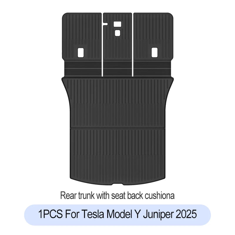 For Tesla New Model Y Juniper 2025+ TPE Floor Mats Waterproof Luggage Mat Wear-resistant Foot Pads ModelY Trunk Mats Accessories