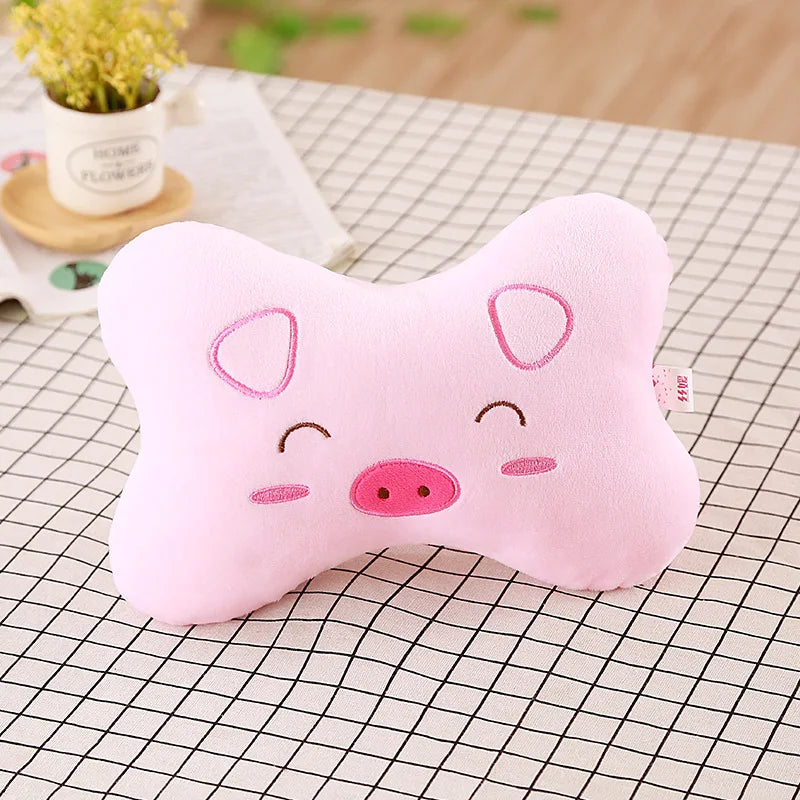 Car Neck Pillow Anime Cartoon Cute Animal Travel Pillow Auto Seat Cushion Cover Neck Support Headrest Interior Accessories