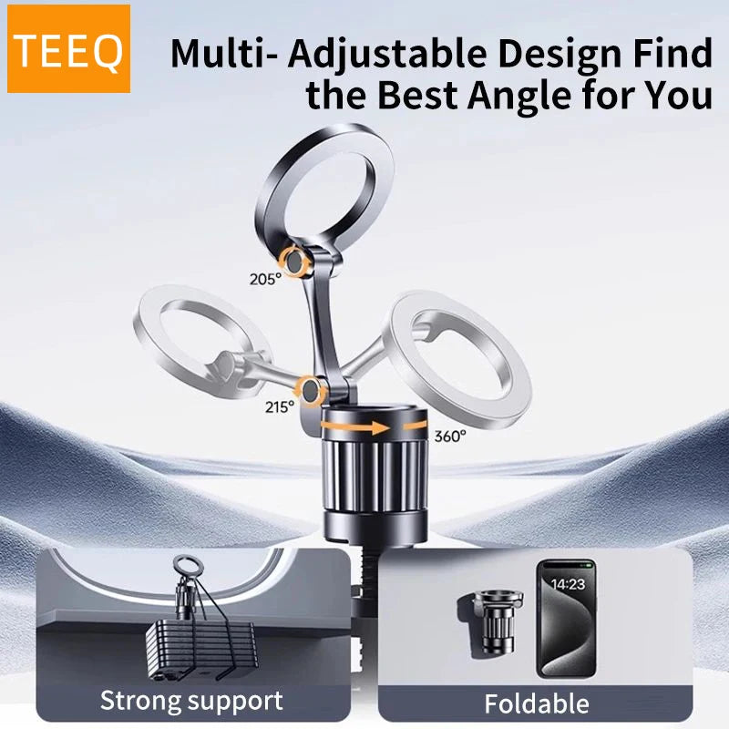 Magnetic Airplane Phone Holder Mount for Magsafe Travel Essential Accessory Foldable Handsfree Phone Stand for iPhone 16 15 14