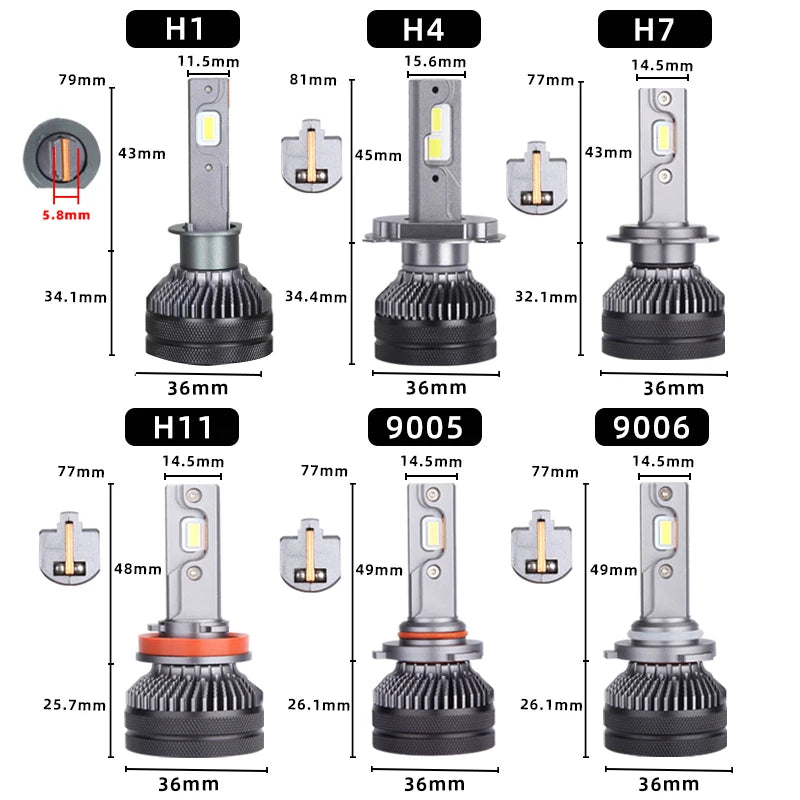 DAWN KNIGHT K5C 24V H7 H4 H1 LED Truck Light Bulb H11 4300K 6000K 110W 24V Led Headlight Lamp for Truck 2PCS