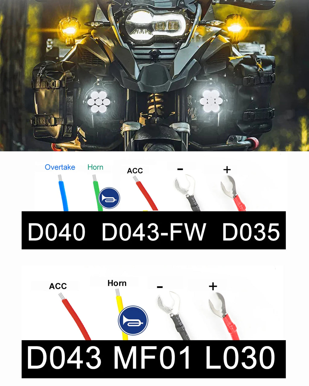 BraveWAY LED Motorcycle Spot Light 4.5 Inch Driving Lamps for Moto Off-Road Truck Tractor 4x4 Work UTV Auxiliary Headlights