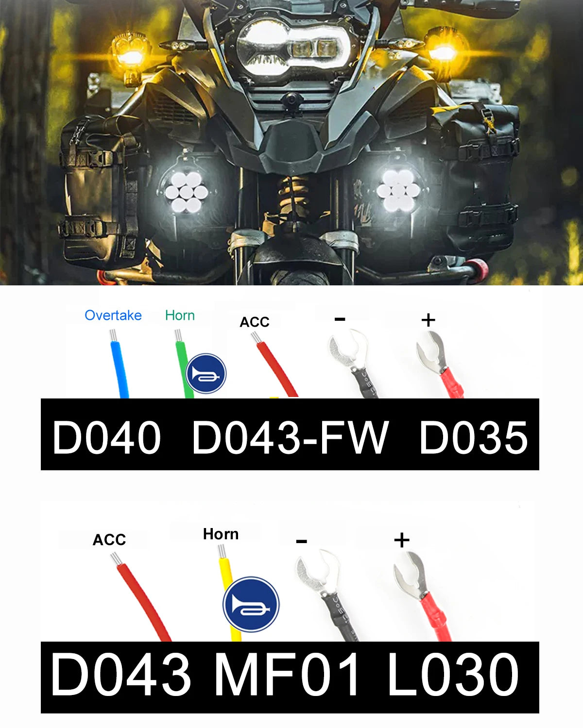 BraveWAY LED Motorcycle Spot Light 4.5 Inch Driving Lamps for Moto Off-Road Truck Tractor 4x4 Work UTV Auxiliary Headlights