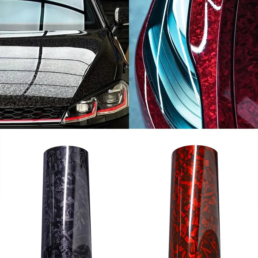 Car Sticker PET Forged Carbon Fiber Color Change Vinyl Film Bubble Free Wrapping Car Accessories Auto Self Adhesive Decals