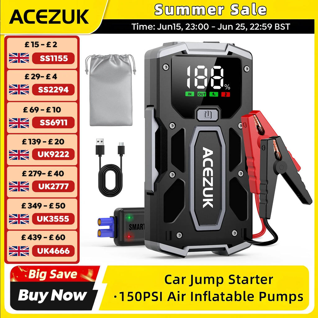 12800mAh 3000A Car Jump Starter Power Bank 12V Portable Car Battery Booster Charger Starting Device Petrol Diesel Car Starter