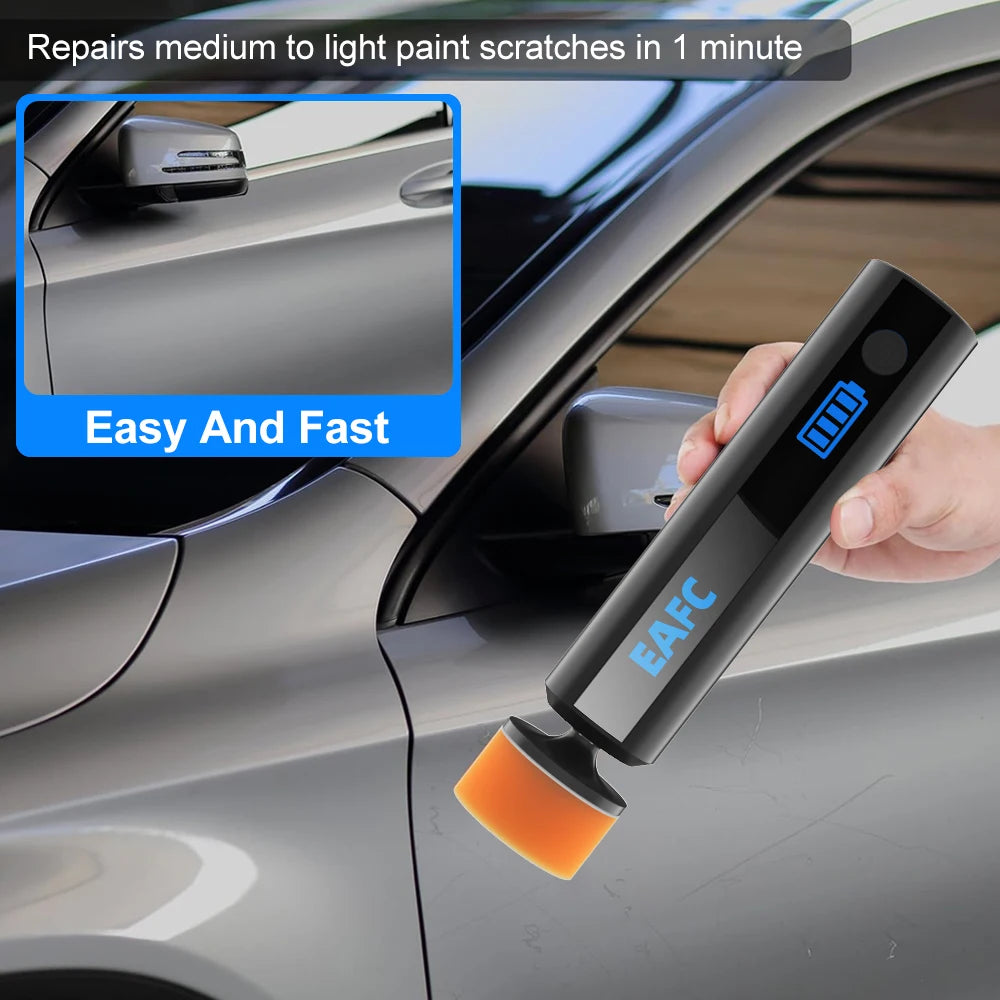 EAFC Mini Cordless Car Polishing Machine Portable Electric Scratch Repair Tool USB Rechargeable Polisher