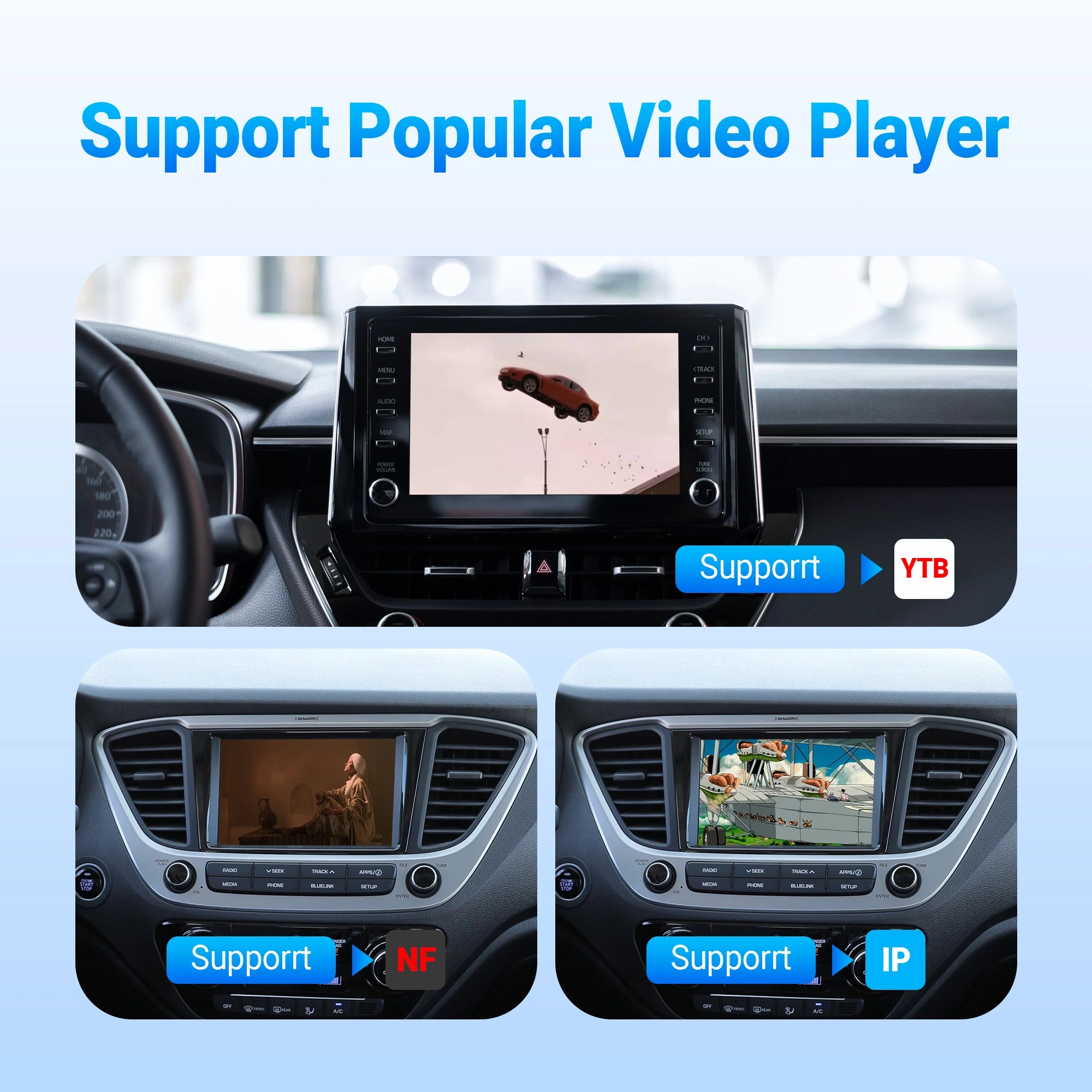 OTTOCAST P3 OttoAibox CarPlay AI Box Wireless Android Auto Smart TV Box Car Accessories for Benz Audi Kia Hyundai VW Toyota 2024