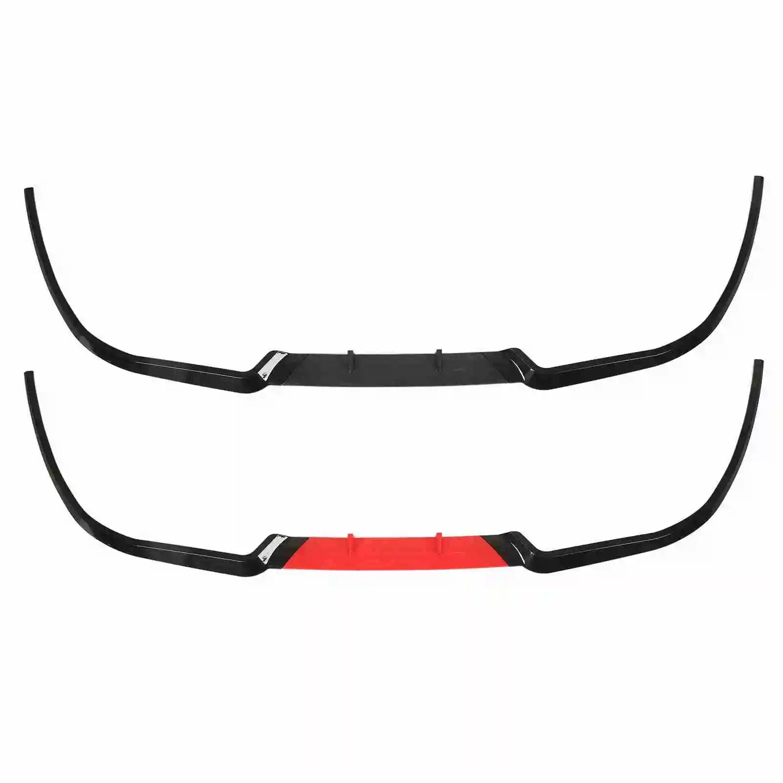 Front Bumper Lip Front Lip Splitter Fadeproof Scratch Resistant Collision Resistant ABS Plastic with 4 Screw for Car