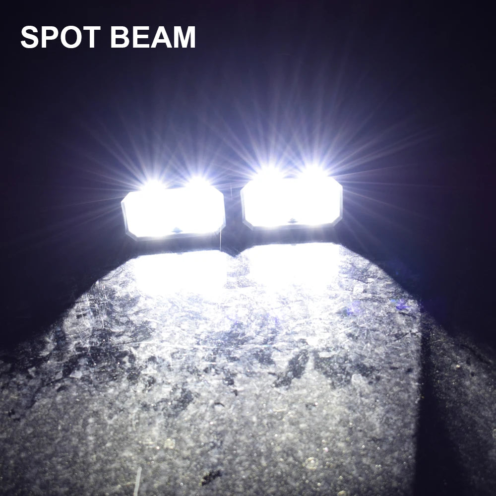 LED Pods LED Driving Lights 3.5 Inch 60W LED Spot Lights Off Road Backup Fog Spotlights Ditch Light 2 Pack for Motorcycle Truck