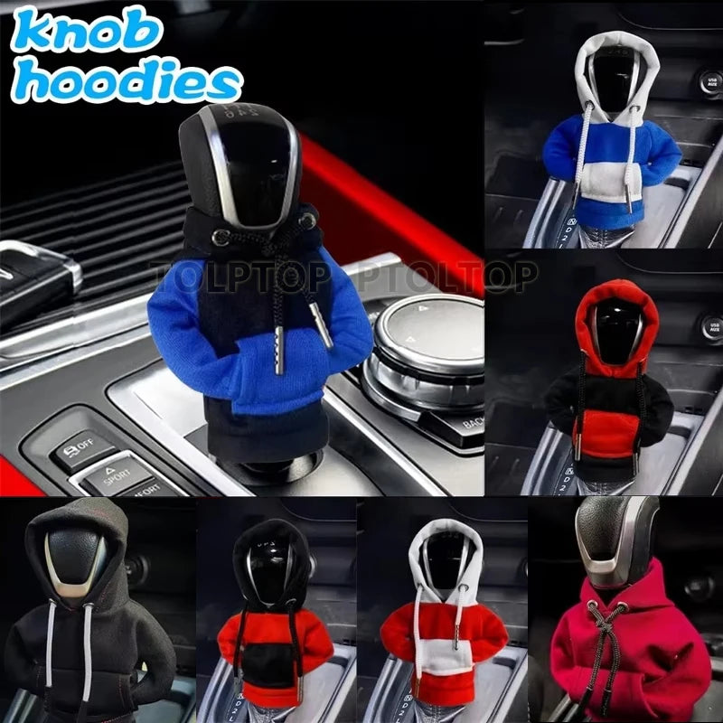 Hoodie Universal Car Shift Lever Interior Decor Gear Shift Hoodie Cover Shift Cover Gear Handle Decoration Fits Manual Automatic