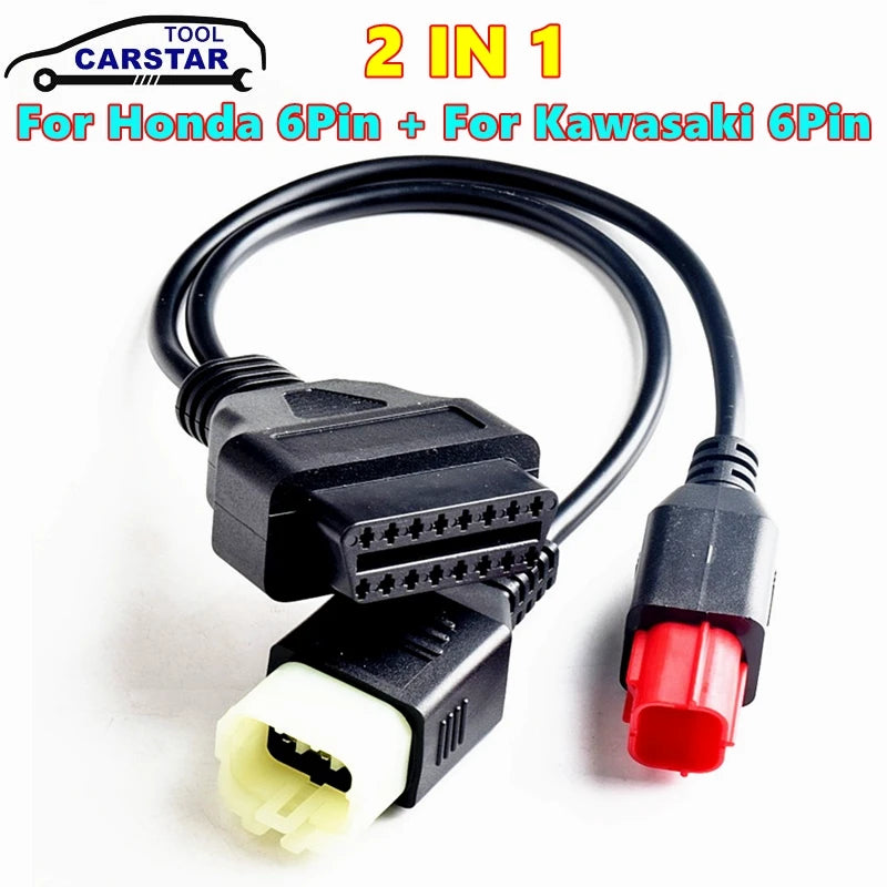 OBD2 Connector Motorcycle Motobike For HONDA OBD 2 Extension cable For Kawasaki Motorcycle OBD Diagnostic Cable