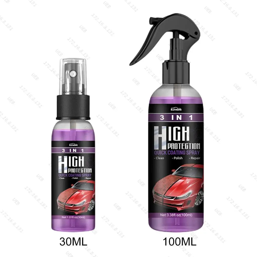 3 In 1 High Protection Quick Ceramic Coating Spray Powerful Auto Nano Spray Car Wax Polishing Spray Scratch Remover Car Products