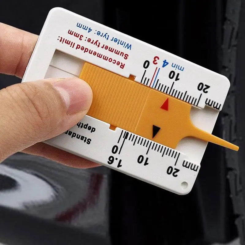 0-20MM Tyre Tread Depth Depthometer Gauge Caliper Plastic Tread Ruler Car Wheel Tire depth gauge Tire Wheel Measure Tool