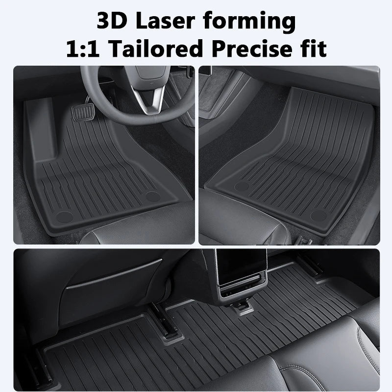 For Tesla Model 3 Highland 2024 Floor Mat Left and Right Hand Drive TPE Carpet Waterproof Weather-resistant Foot Pads Mats