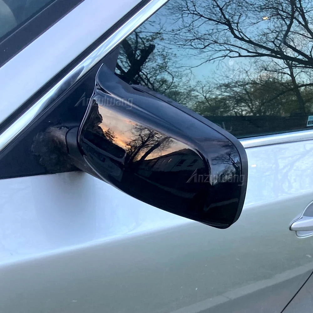 2PCS Car Rearview Side Mirror Cover Caps For BMW E60 E61 2003-2008 M Style Replacement Side Mirror Cover Caps