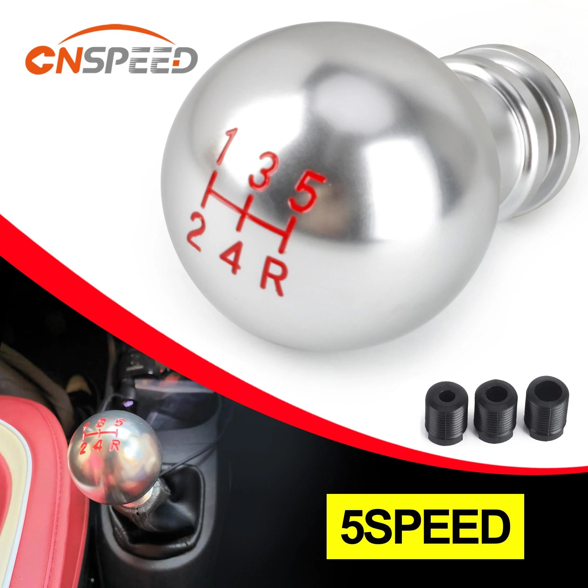 CNSPEED 5/6/10 Speed Gear Shift Knob Aluminum Universal Car Manual Transmission Automatic Gear Level Knob Shift Lever M8 M10 M12