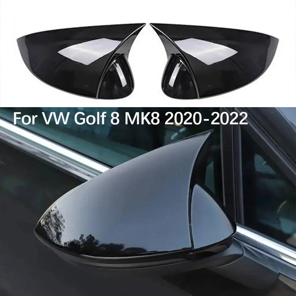 Car Side Mirror Cover For VW Golf 8 MK8 GTE GTD GTI R-Line 2020-2022 Rearview Mirror Cover Trim Wing Cap Exterior Rear View Case