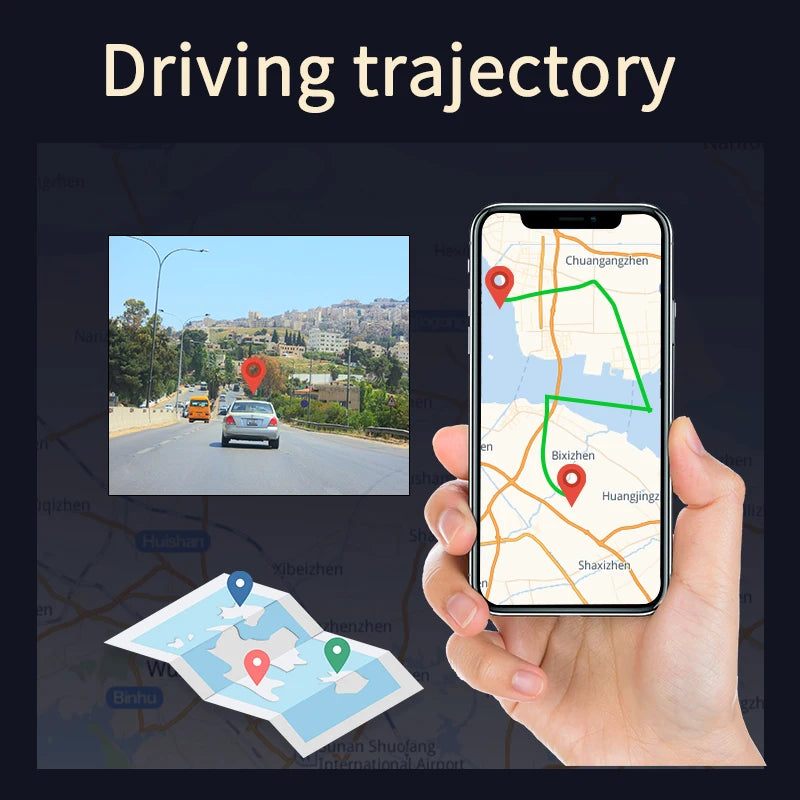 2K 4G 3Inch dashcam with dual lens record wifi gps tracking fit remote live video check on phone 12-24v power supply car camera