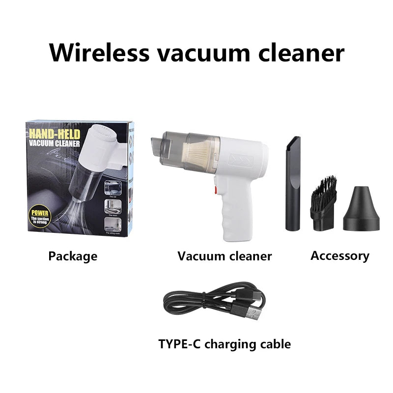 New 3000000PA Car Wireless Vacuum Cleaner 120W Powerful Portable Handheld For Home & Auto Lightweight Cordless Rechargeable