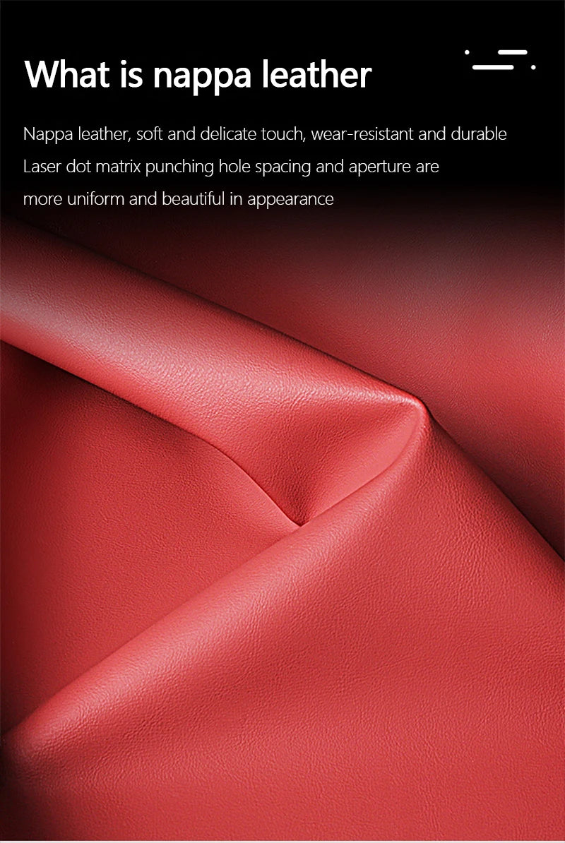 3D Nappa Leather Memory Foam Headrest Car Neck Pillow Support Neck Rest Pillow for Car Pain Relief Travel Neck Support