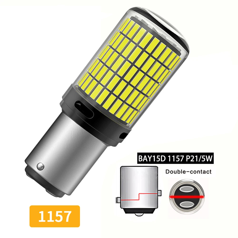 1X Super Bright BA15S P21W 1157 BAY15D P21/5W Canbus Car Led 12V Reversing Light Stop Brake Lamp Auto Turn Signal Bulb White Red