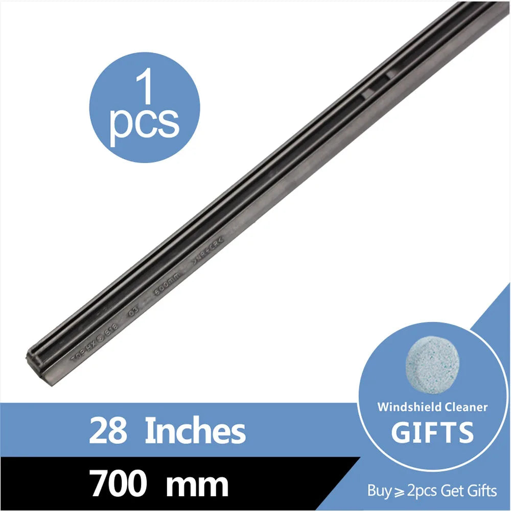 Auto Windscreen Car Wiper Blade Strips Vehicle Insert Rubber Strip14"16"17"18"19"20"21"22"24"26"28" FR 10mm Car Accessories 1PCS
