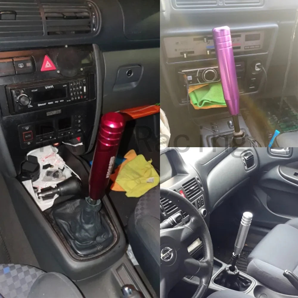 Universal Auto JDM 18cm Length Aluminum Gear Shift Knob Racing Car Shift Gear Knob MUGEN