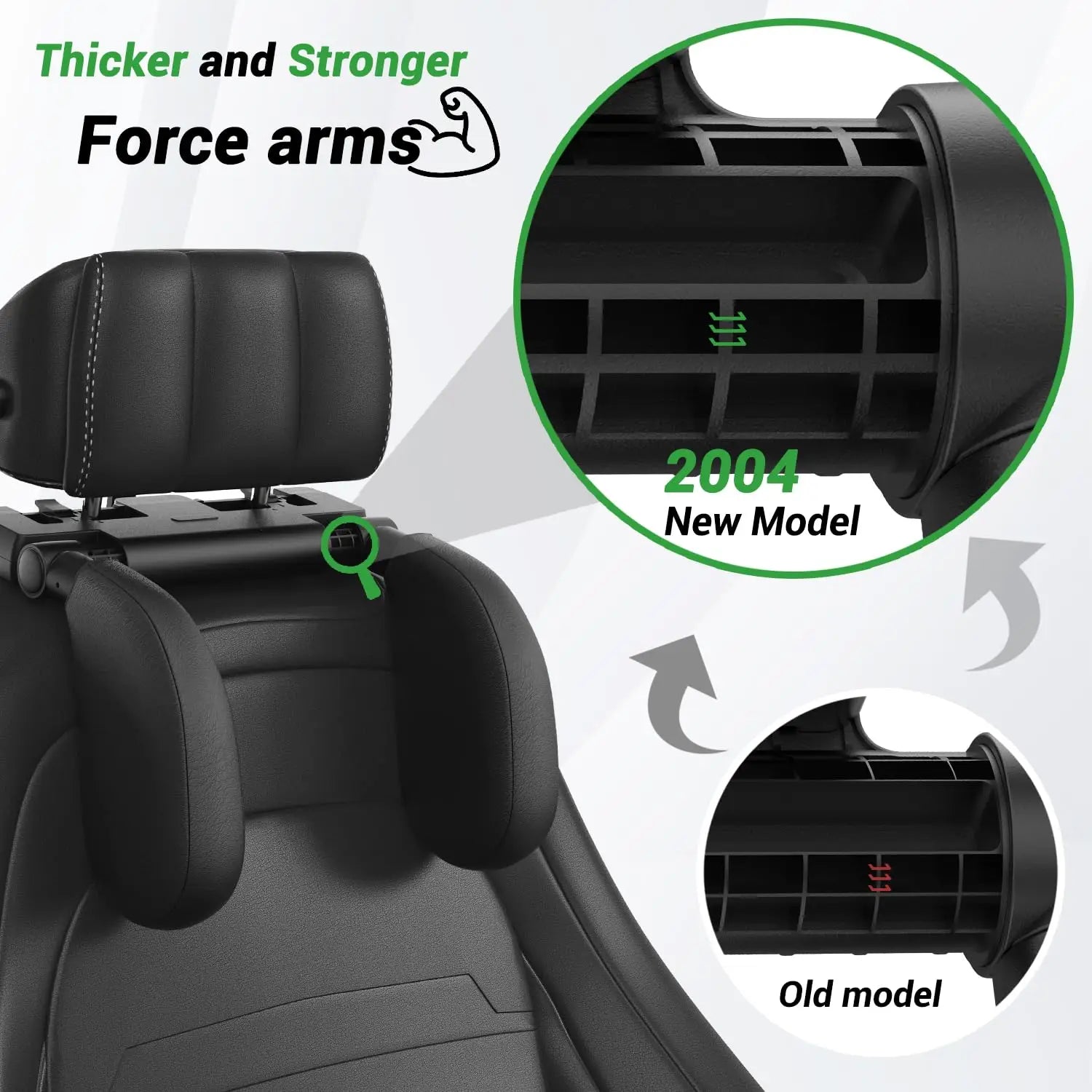 Car Headrest Pillow,Thickened Memory Foam Road Pal Headrest,Neck Support Pillow,180° Adjustable Car Headrest,Travel Car Sleeping