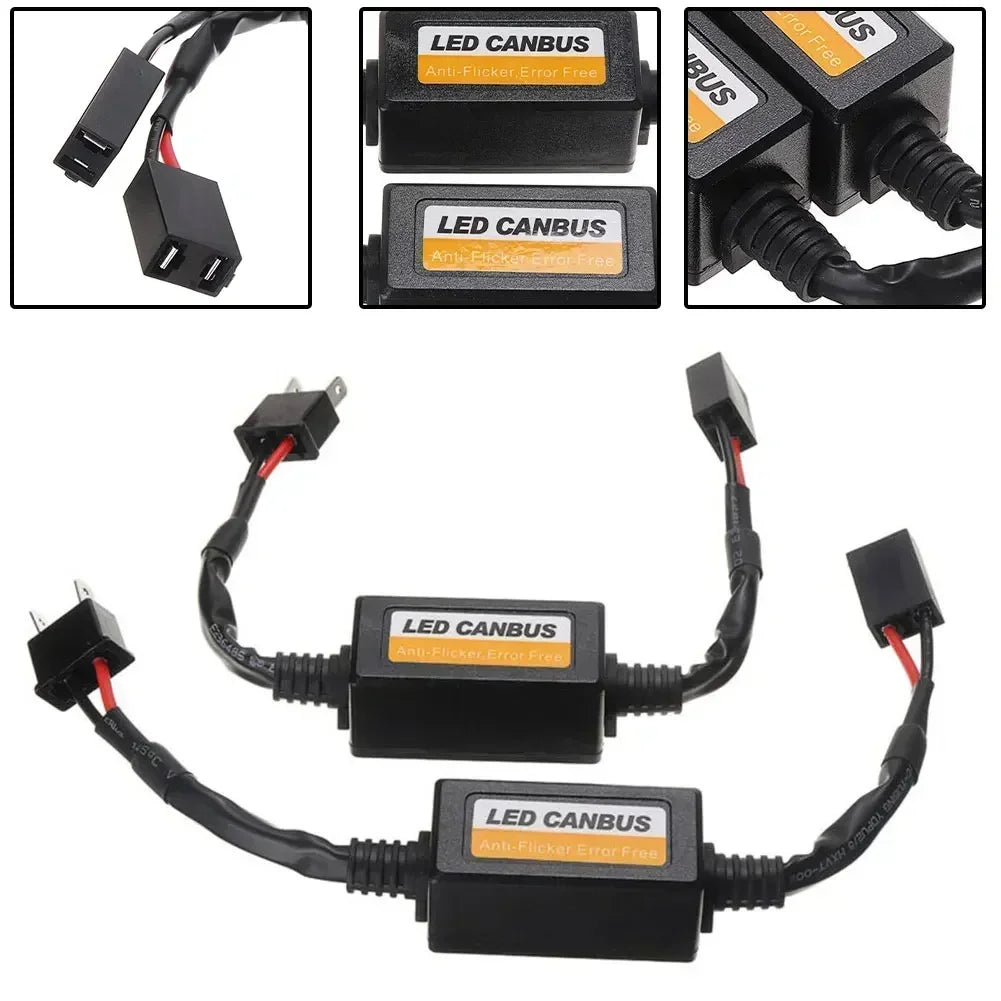 NEW 1/2/4PCS LED Canbus Car Headlights Error Free Resistor for SUV Fog Lights H4 H7 H1 H11 9006 9007 Adapter Anti-Flicker Tools
