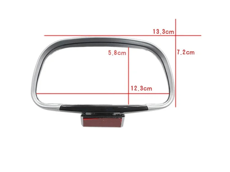 1 Pair 360 Degree Rotation Adjustable Rear View Mirror Car Blind Spot Mirror Wide Angle Lens for Parking Auxiliary Mirror