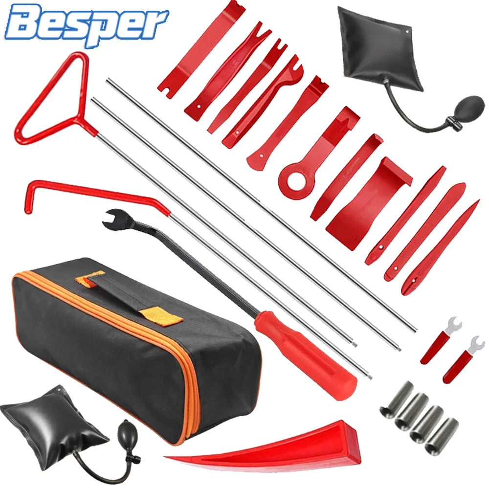 26/17/10/11PCS Car Wedge Pump Locksmith Thickened Door Repair Air Cushion Emergency Open Unlock Tools With Long Reach Grabber