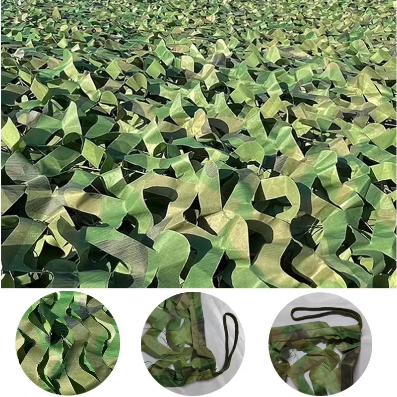 Camouflage Net Hunting Camouflage Net Car Tent Awning Shade Mesh Black Green Blue Forest Camouflage Net 2X2M 2X5M 3X3m 3X5M