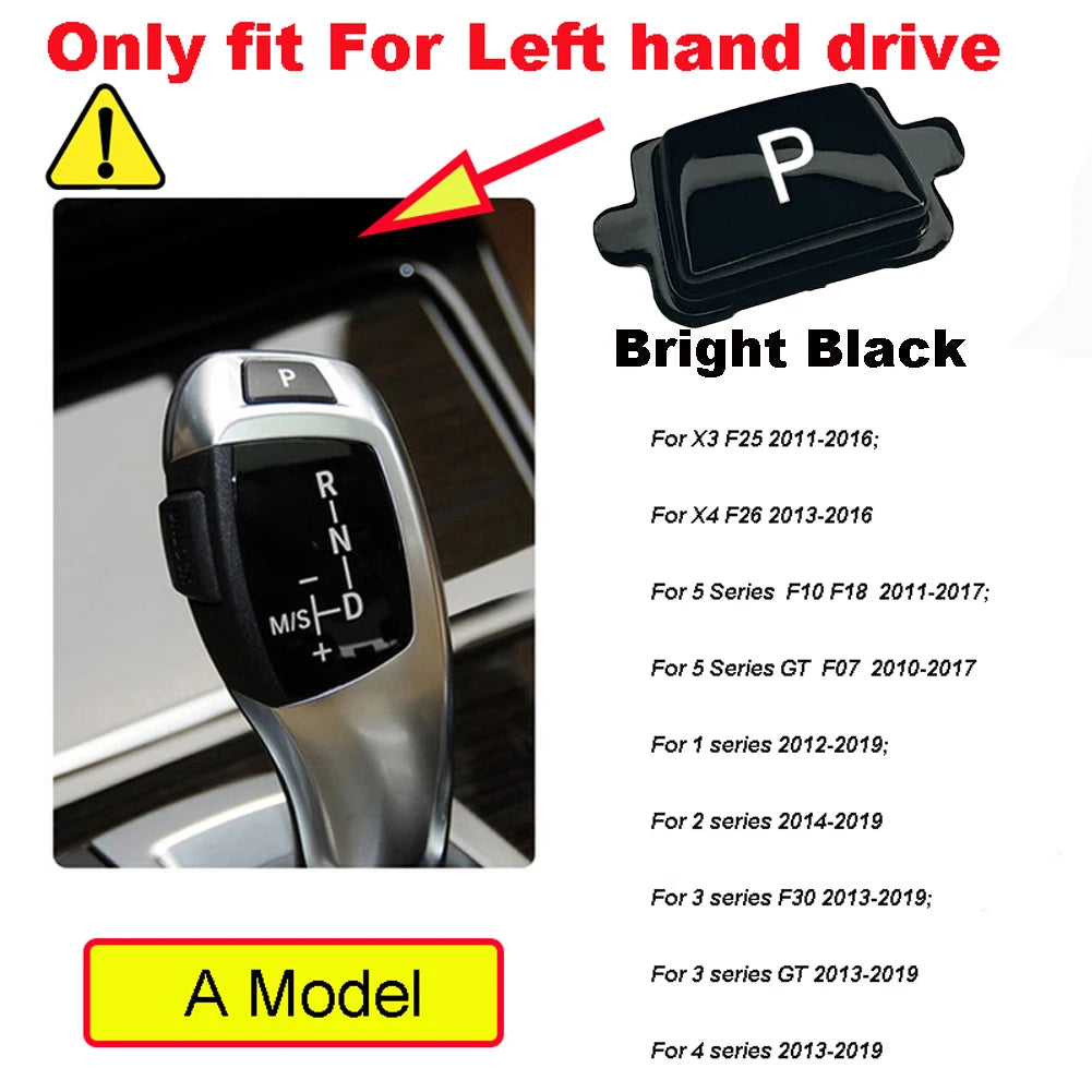 Car Gear Lever Auto Parking Button Letter P Button for BMW 1 2 3 4 5 7 Series F10 F11 F01 F02 X1 X3 X4 F30 F32 F48 F25