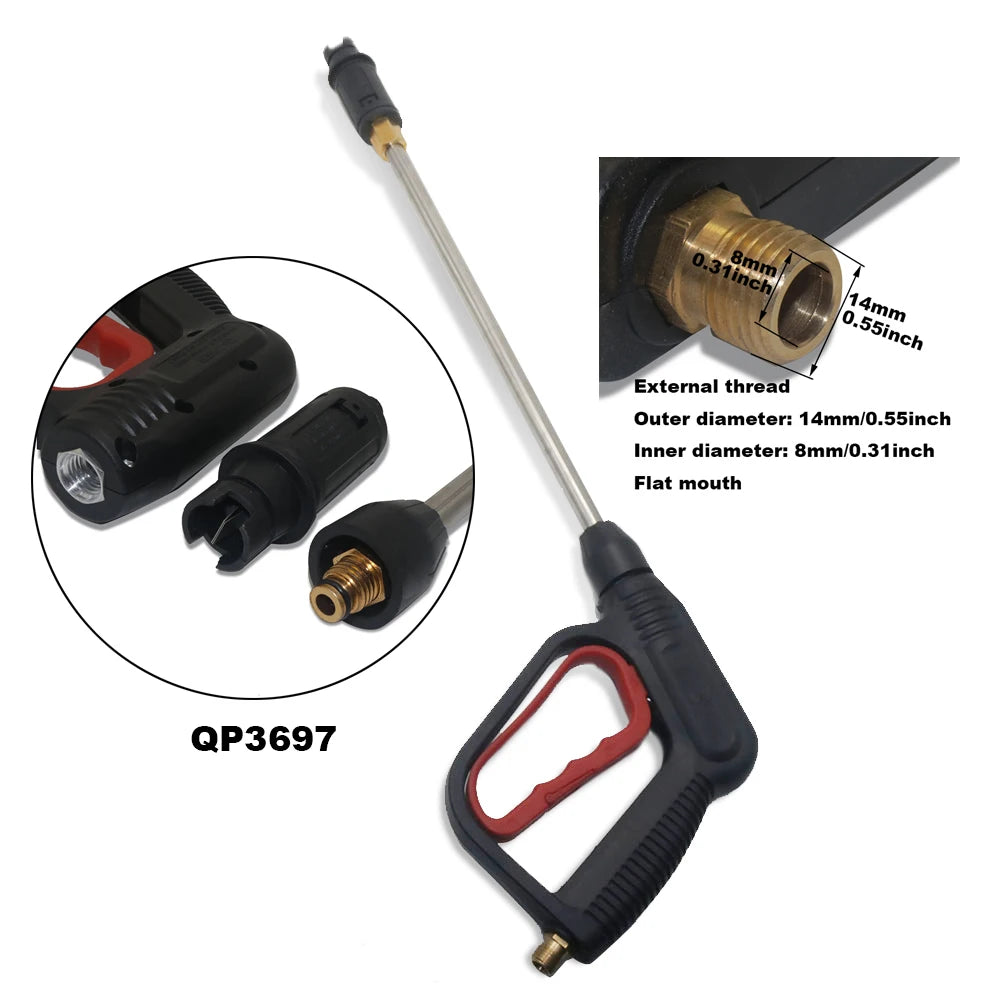 Duck Billed Extended Water Gun Fan Shaped Car Wash Spray Gun High Pressure Car Wash Water Gun Tool Garden Sprinkler Water Gun