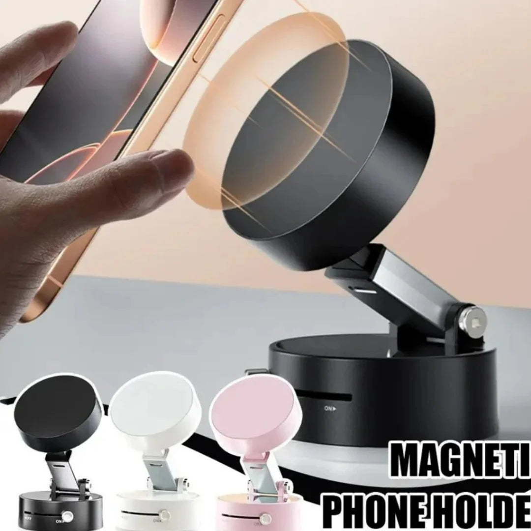 Ultra Magnetic Phone Holder Foldable Car Phone Mount Dashboard Phone Bracket 360 Degree Rotation Vacuum Suction Cup Stand