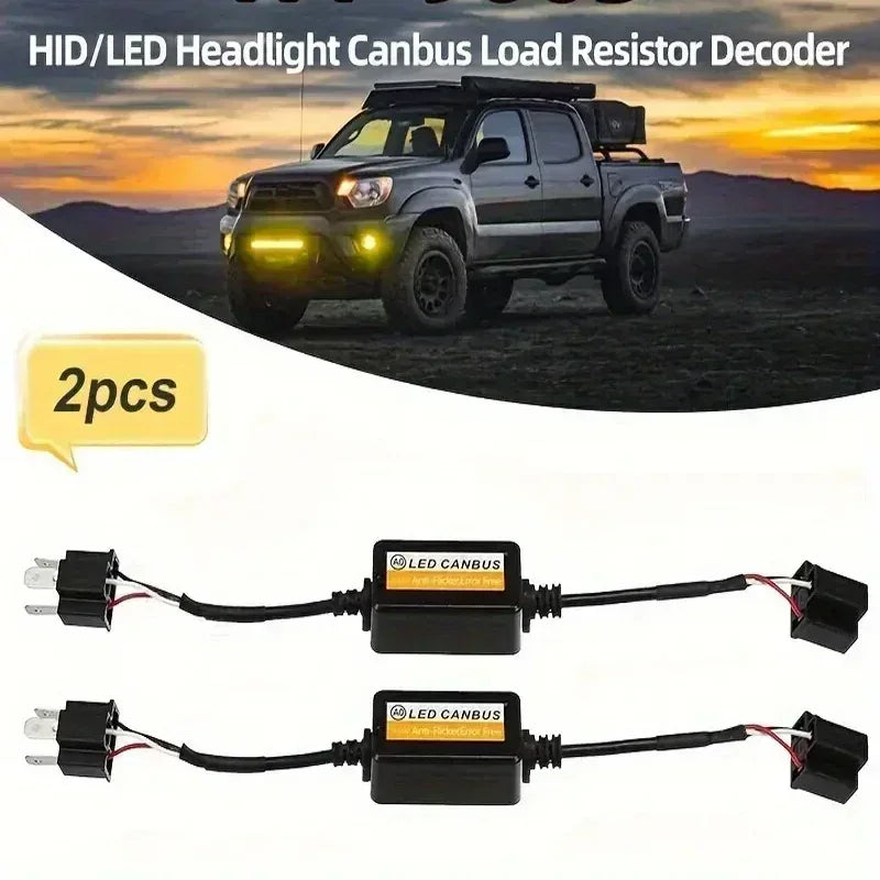 NEW 1/2/4PCS LED Canbus Car Headlights Error Free Resistor for SUV Fog Lights H4 H7 H1 H11 9006 9007 Adapter Anti-Flicker Tools