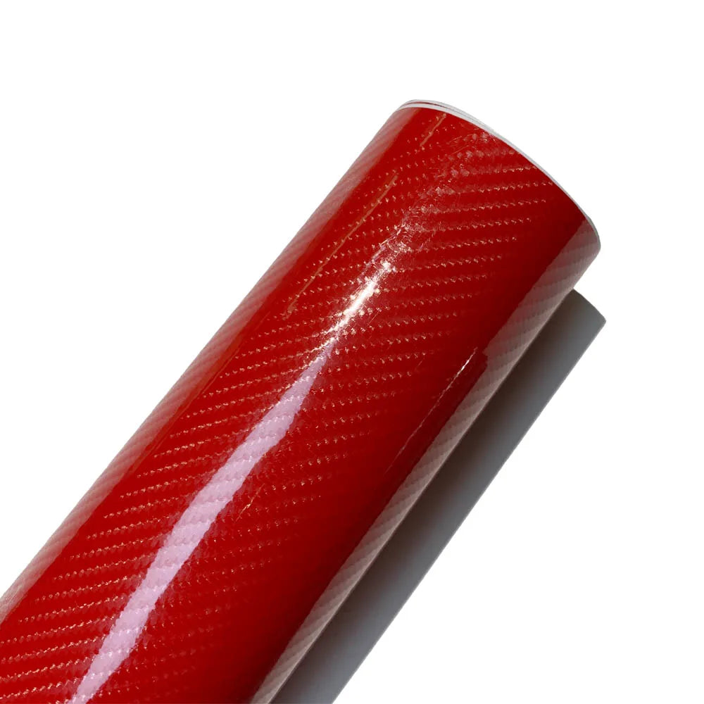 7D Carbon Fiber Car Tuning Film Vinyl Wrap Black Red Auto Stickers Waterproof Adhesive Motorcycle Stickers for Car Accessories