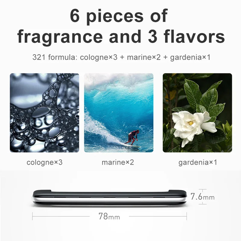 ISGTDRM Car Air Freshener Car Clip Fragrance For Auto Interior Accessories Mini Reuse Car Diffuser  Air Vent Car Solid Perfume