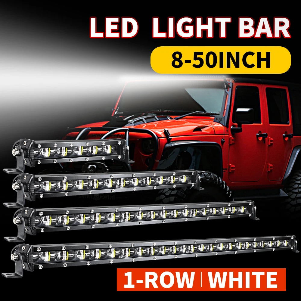 CO LIGHT 50" Slim 32inch 4x4 Led Bar Spot Flood 44 inch 80000LM Offroad Led Light Bar for Driving Trucks Tractor Boat 12V 24V