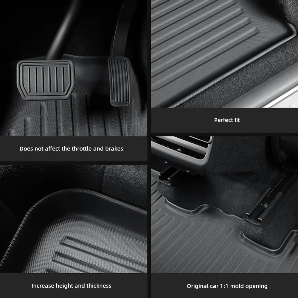For New Tesla Model Y Launch 2025+ Juniper TPE Floor Mat & Cargo Liner All Weather Trunk Mats Floor Liner Seat Backrest Mats